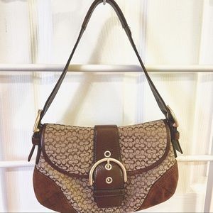 ✨LOWEST OFFER✨ COACH SOHO MONOGRAM BROWN/GOLD SHOULDER BAG